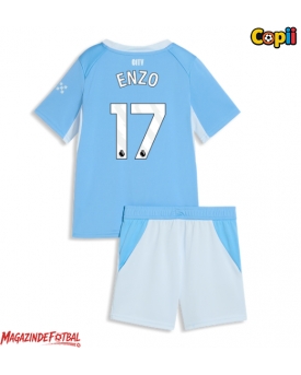 Manchester City Enzo Fernandez #17 Echipament de Fotbal Replică 2026-27 Copii Acasa (+ Șorturi)